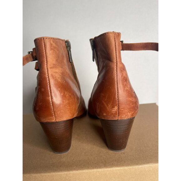 Frye Reed Strappy Booties Cognac Heels Women’s Size 8 M 3478345-COG - Picture 4 of 6